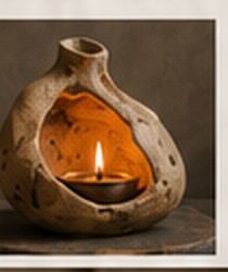 Sculpture lumineuse Flamme, visuel d’ambiance